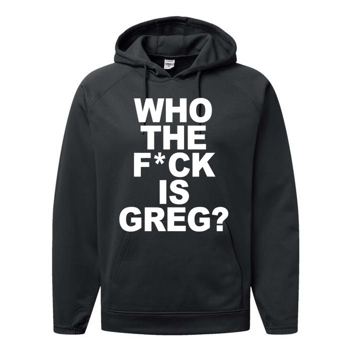 Who The Fuck Is Greg Political Performance Fleece Hoodie