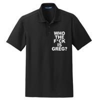 Who The Fuck Is Greg Political Dry Zone Grid Polo