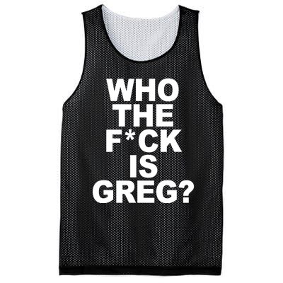 Who The Fuck Is Greg Political Mesh Reversible Basketball Jersey Tank