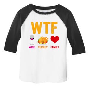 Wine Turkey Family Funny Thanksgiving Day Gift Toddler Fine Jersey T-Shirt