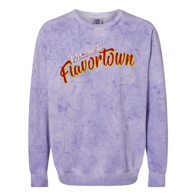 Welcome To Flavortown Colorblast Crewneck Sweatshirt