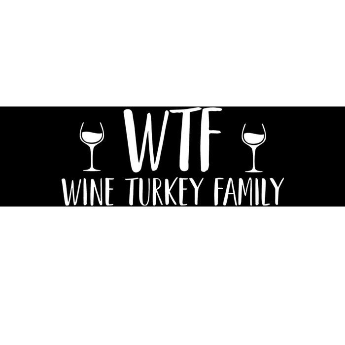 Wine Turkey Family Bumper Sticker