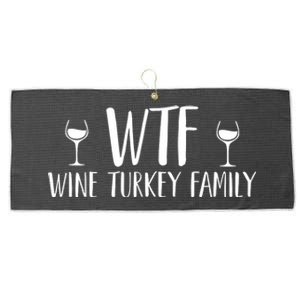 Wine Turkey Family Large Microfiber Waffle Golf Towel