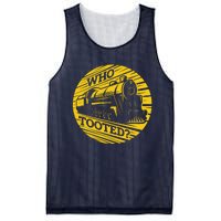 Who Tooted Funny Train Lover Cute Model Railroad Conductor Mesh Reversible Basketball Jersey Tank