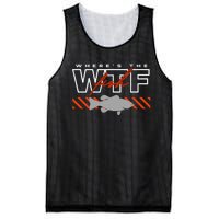 Wheres The Fish Wtf Funny Fishing Joke Mesh Reversible Basketball Jersey Tank