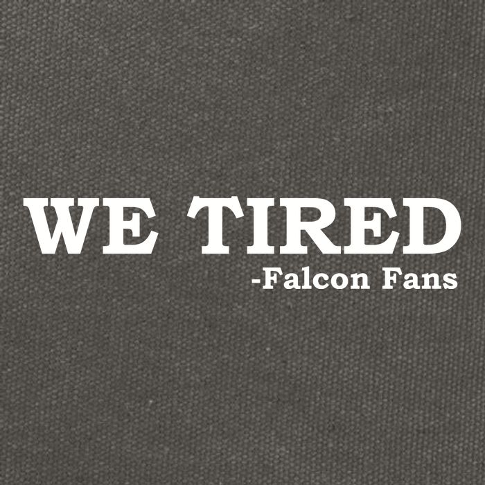 We Tired Falcon Fans Cotton Canvas Backpack