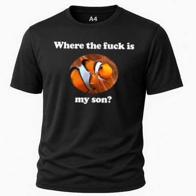 Where The Fuck Is My Son Funny Clownfish Performance Shirt