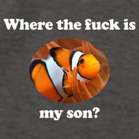 Where The Fuck Is My Son Funny Clownfish Vector Backpack