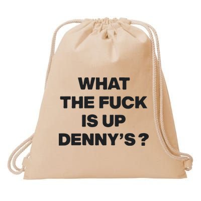 What The Fuck Is Up Dennys Blink Drawstring Bag