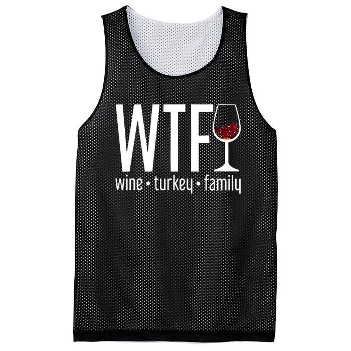 Wine Turkey Family Wtf Funny Thanksgiving Gift Mesh Reversible Basketball Jersey Tank