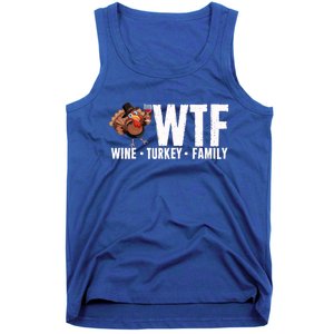 Wine Turkey Family Wtf Thanksgiving Day Funny Great Gift Tank Top