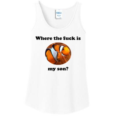 Where The Fuck Is My Son? Funny Ladies Essential Tank