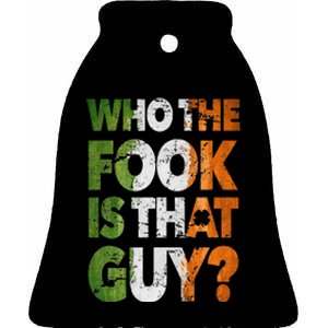 Who The Fook Is That Guy Funny For Boxing Match Ceramic Bell Ornament