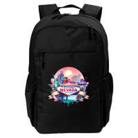 Welcome To Fabulous Nevada Las Vegas Water Color Logo Backpack