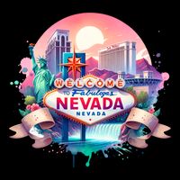 Welcome To Fabulous Nevada Las Vegas Water Color Logo Bag