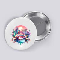Welcome To Fabulous Nevada Las Vegas Water Color Logo Button