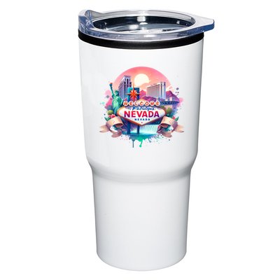 Welcome To Fabulous Nevada Las Vegas Water Color Logo Tumbler