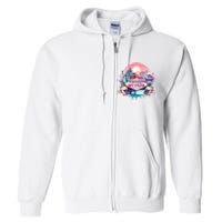 Welcome To Fabulous Nevada Las Vegas Water Color Logo Full Zip Hoodie