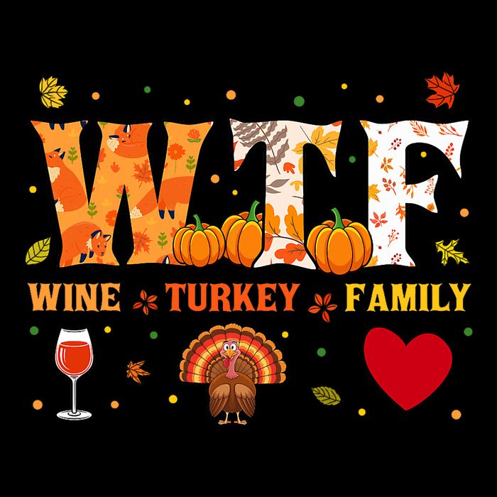 Wine Turkey Family Wtf Funny Thanksgiving Gift 16 in Basic Backpack