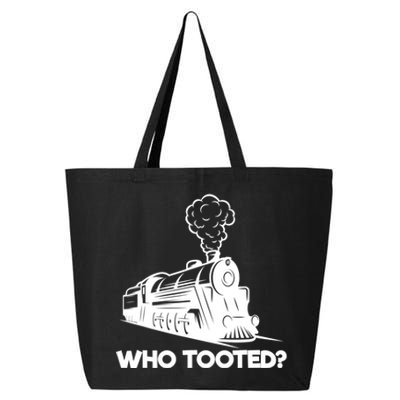 Who Tooted Funny Train Lovers & Railroad Model Trains 25L Jumbo Tote