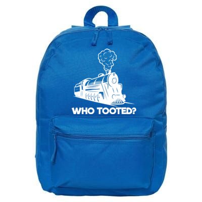 Who Tooted Funny Train Lovers & Railroad Model Trains 16 in Basic Backpack