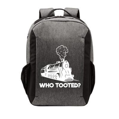 Who Tooted Funny Train Lovers & Railroad Model Trains Vector Backpack