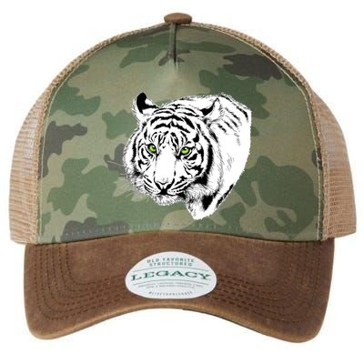 White Tiger Face Legacy Tie Dye Trucker Hat