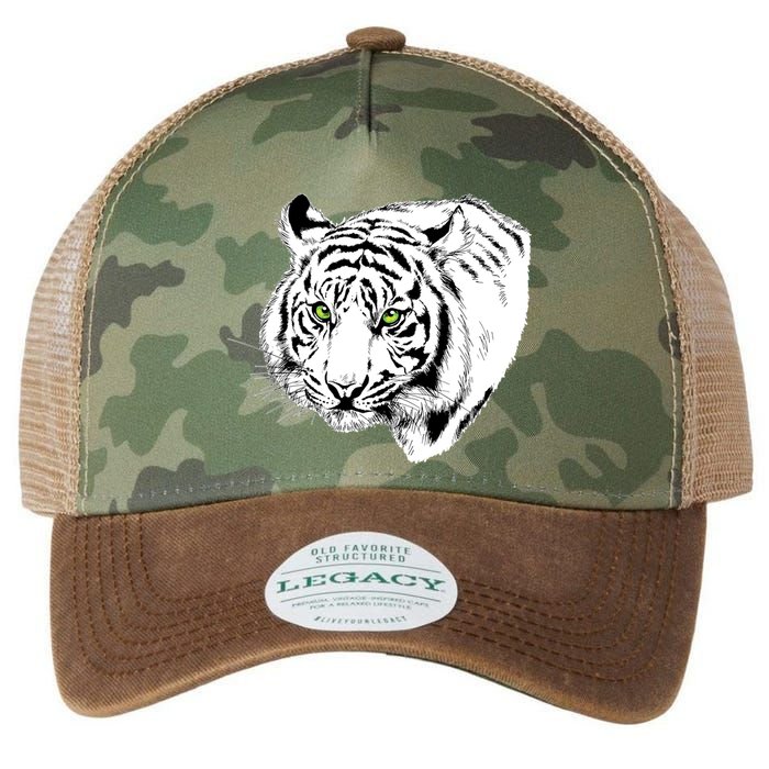 White Tiger Face Legacy Tie Dye Trucker Hat