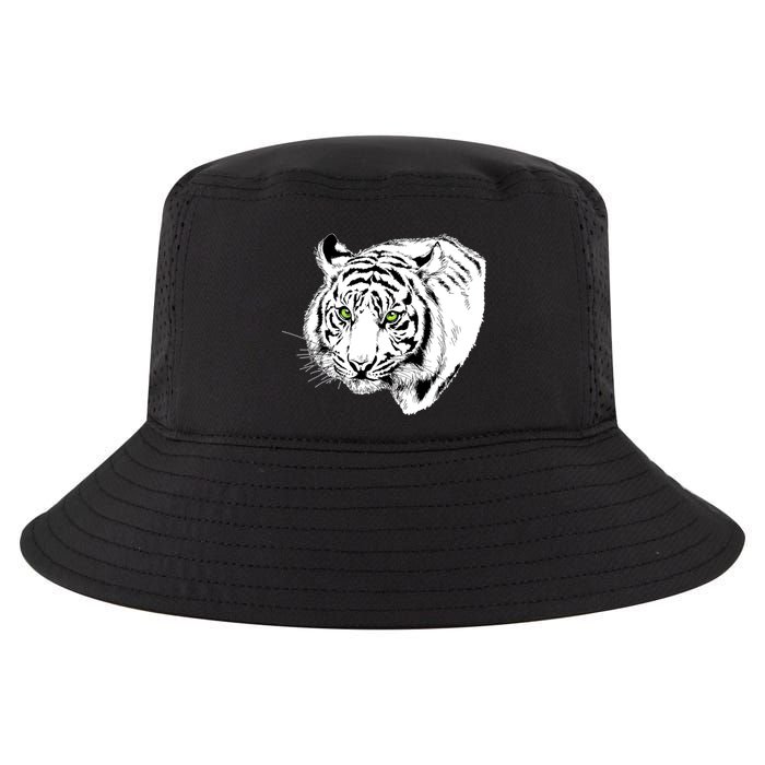 White Tiger Face Cool Comfort Performance Bucket Hat