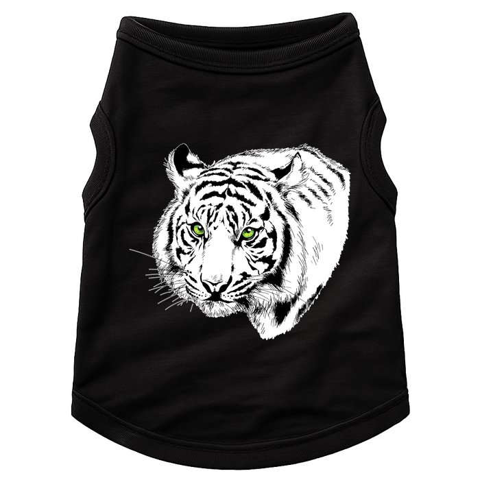 White Tiger Face Doggie Tank