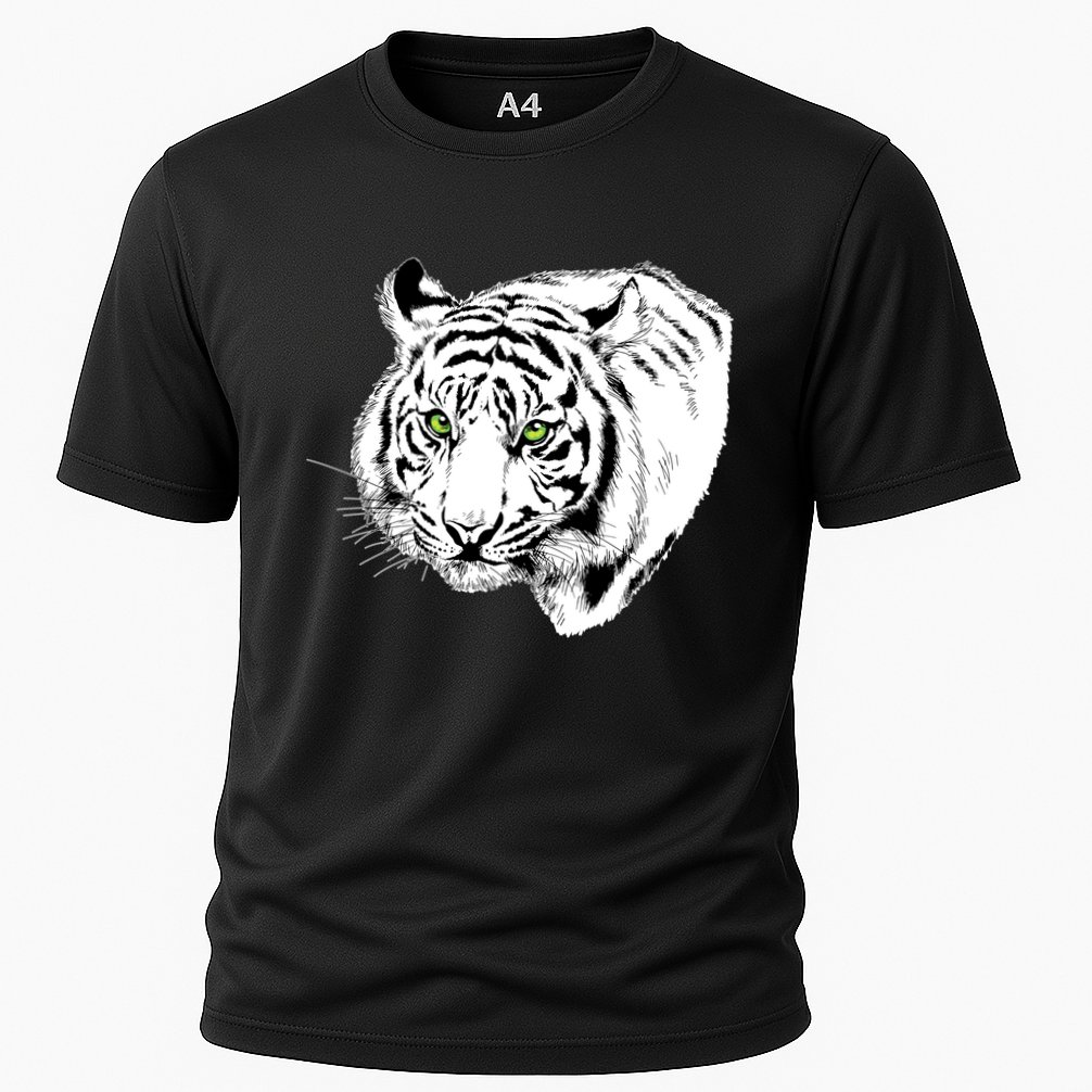 White Tiger Face Performance Shirt