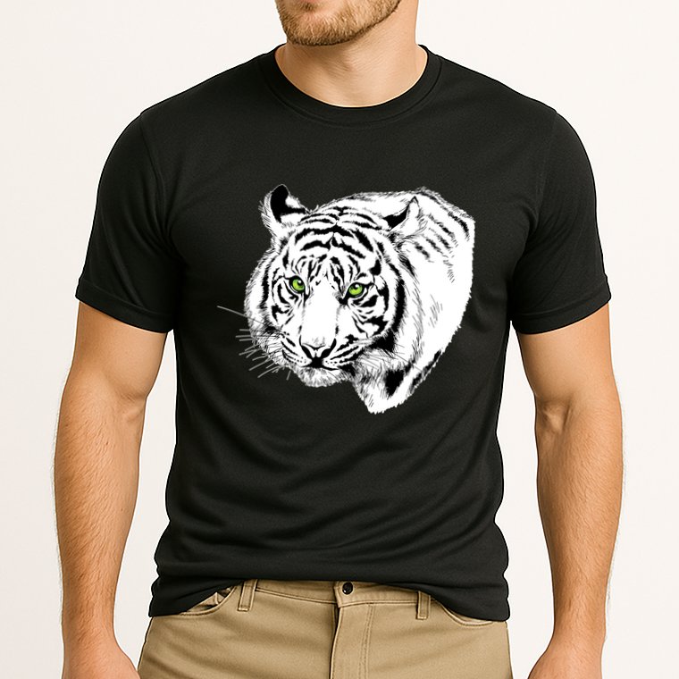 White Tiger Face Performance Shirt