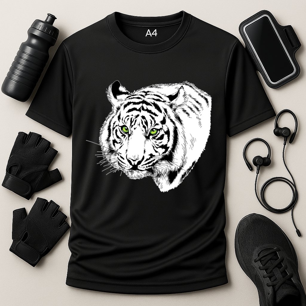 White Tiger Face Performance Shirt