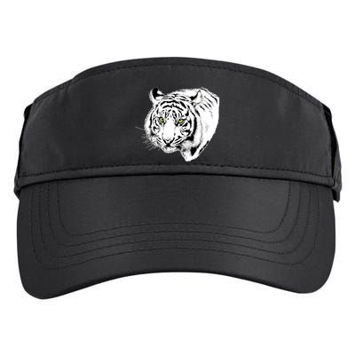 White Tiger Face Adult Drive Performance Visor