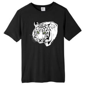 White Tiger Face Tall Fusion ChromaSoft Performance T-Shirt