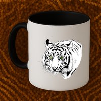 White Tiger Face Mug