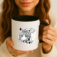 White Tiger Face Mug