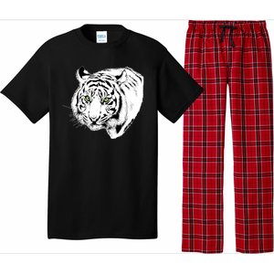 White Tiger Face Pajama Set