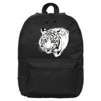 White Tiger Face 16 in Basic Backpack