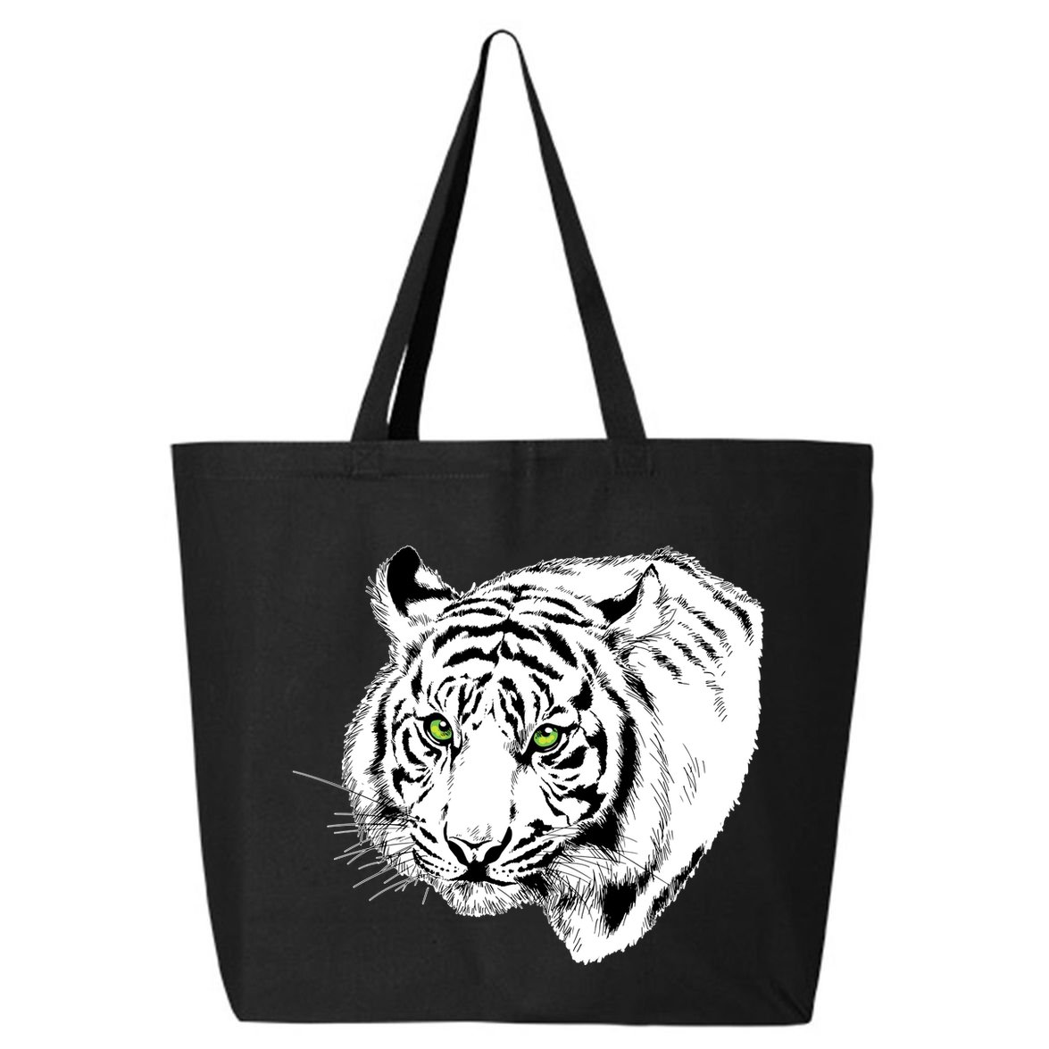 White Tiger Face 25L Jumbo Tote