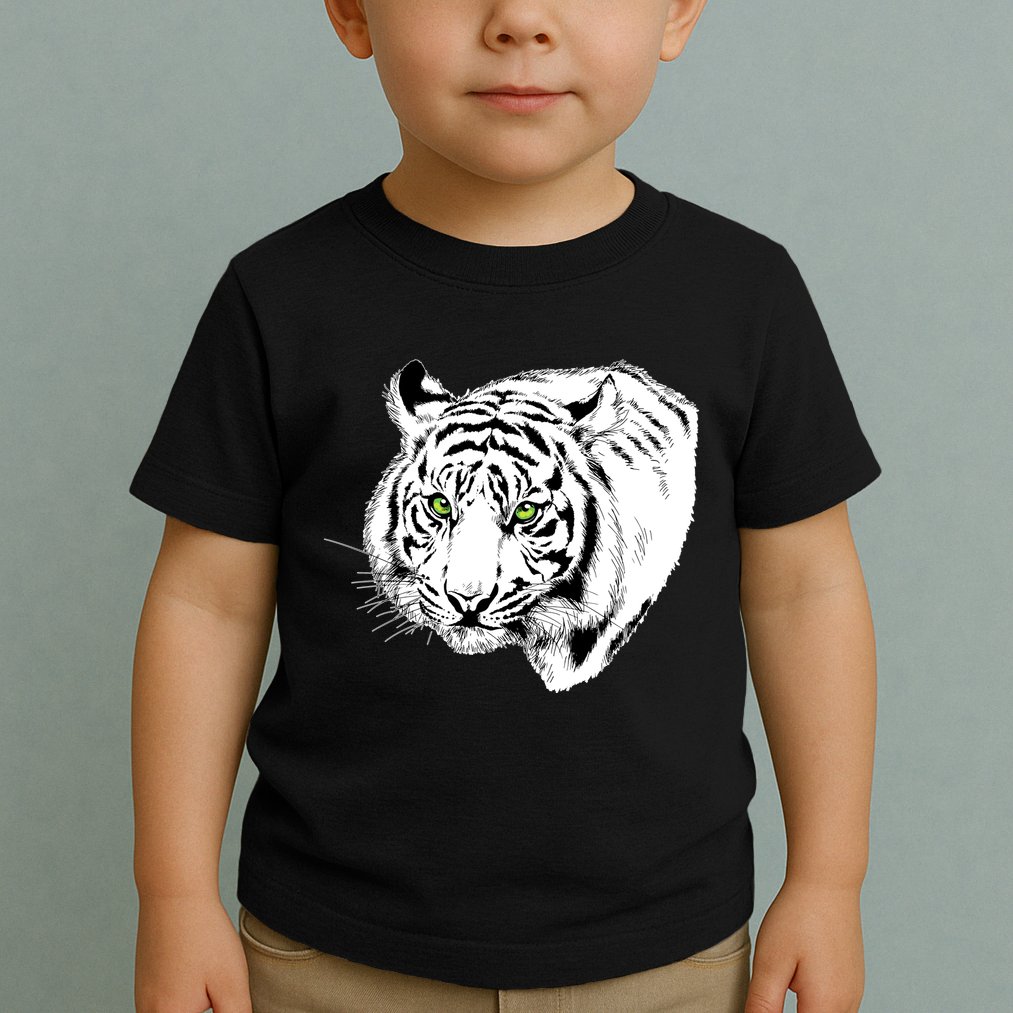 White Tiger Face Toddler T-Shirt