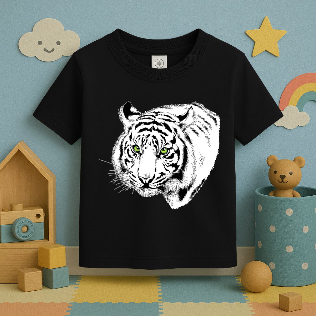 White Tiger Face Toddler T-Shirt