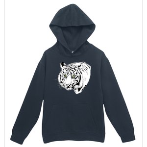 White Tiger Face Urban Pullover Hoodie