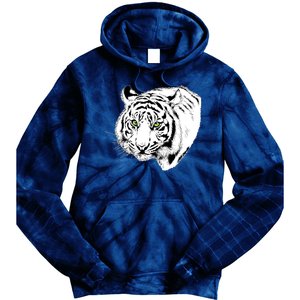 White Tiger Face Tie Dye Hoodie