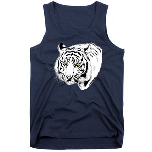 White Tiger Face Tank Top