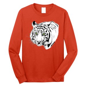 White Tiger Face Long Sleeve Shirt