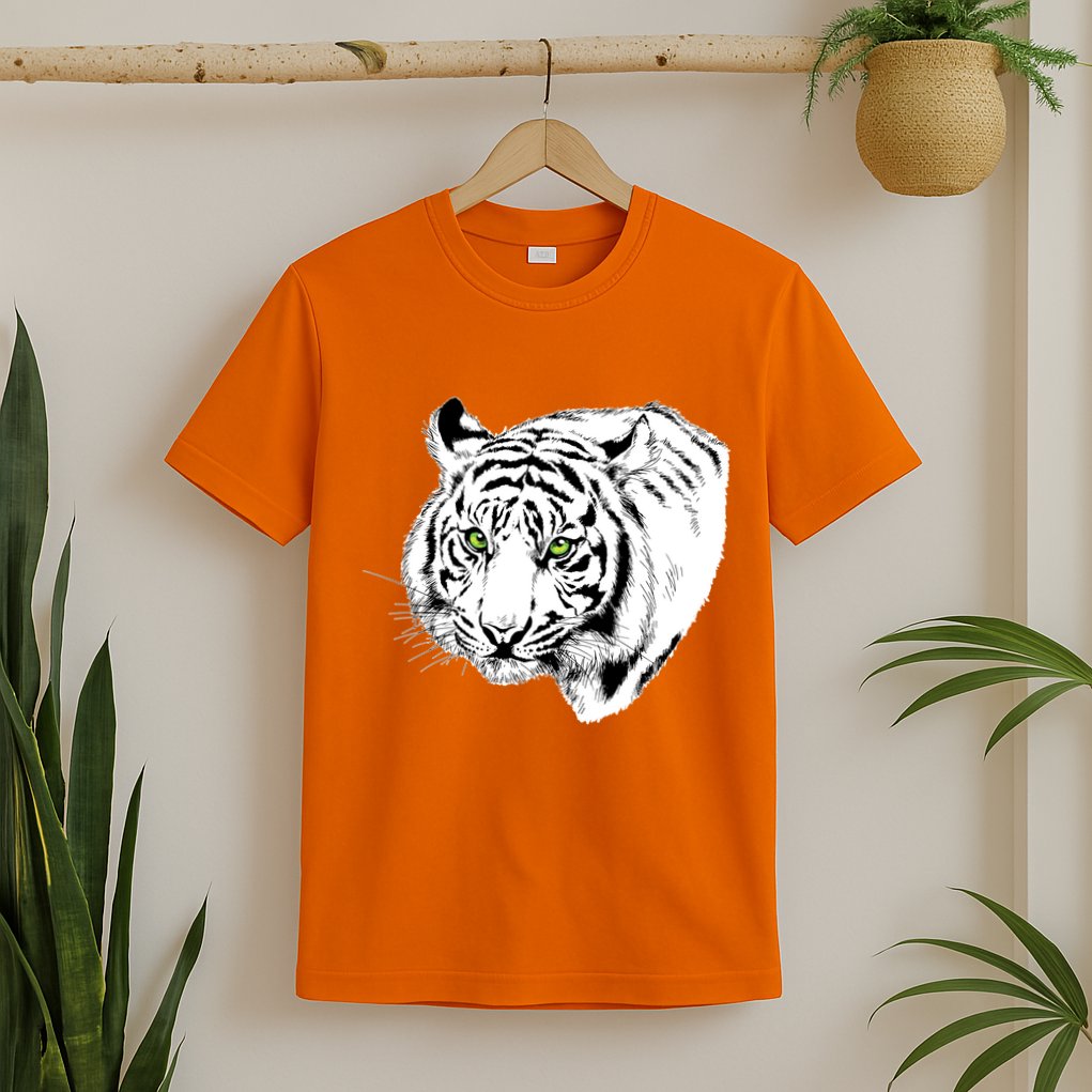 White Tiger Face T-Shirt