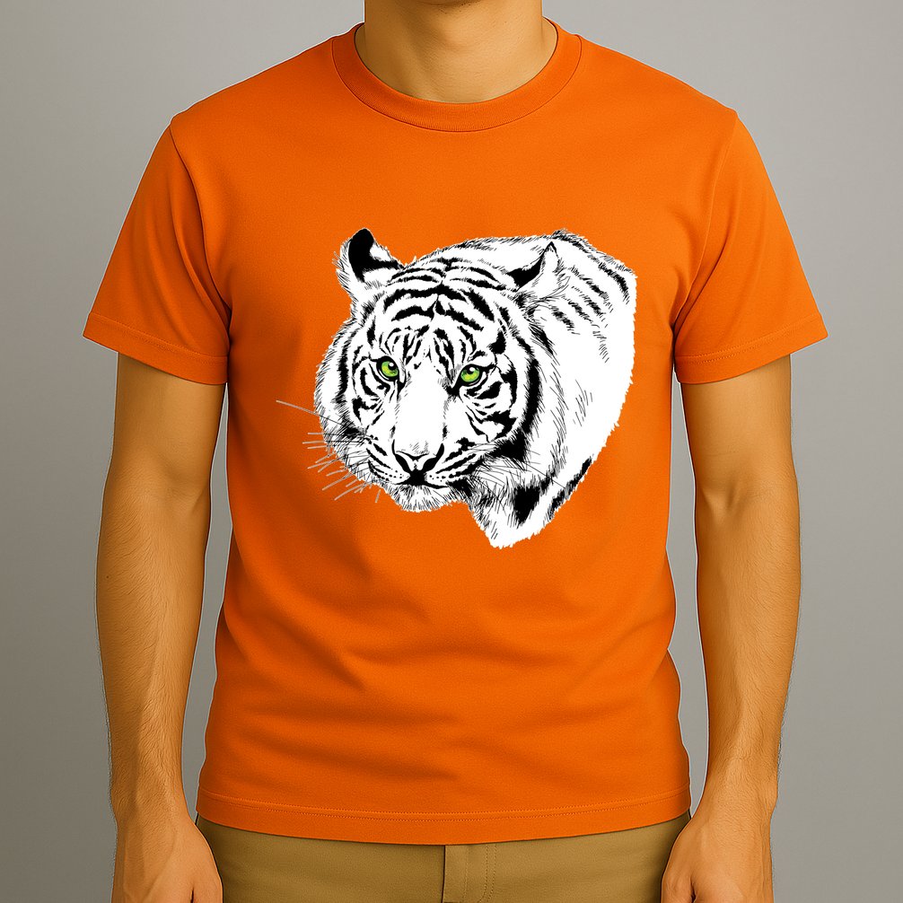 White Tiger Face T-Shirt