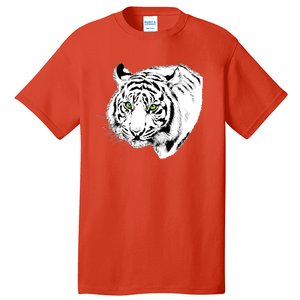 White Tiger Face Tall T-Shirt