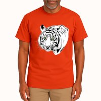 White Tiger Face Tall T-Shirt